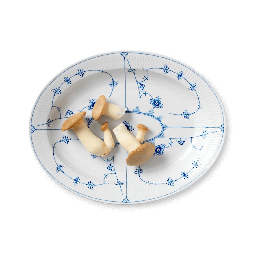 Royal Copenhagen Musselmalet Riflet Fad 36,5 cm