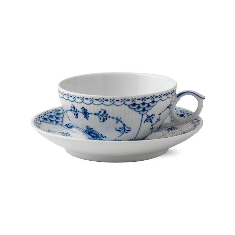 Royal Copenhagen Musselmalet Halvblond Kop m.Underkop 20 cl