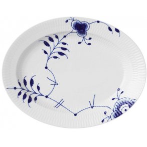 Royal Copenhagen Blå Mega Riflet Fad 30,5 cm