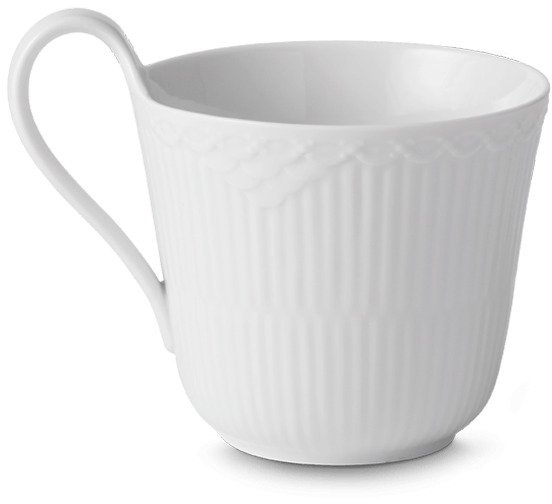 Royal Copenhagen Weiße Halbspitze Hochhenkeltasse 33 cl