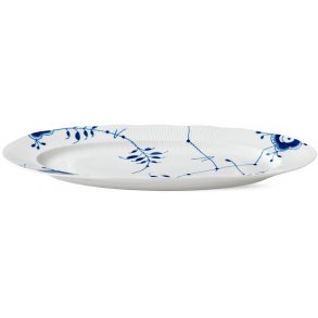 Royal Copenhagen Blå Mega Riflet Fad 60 cm