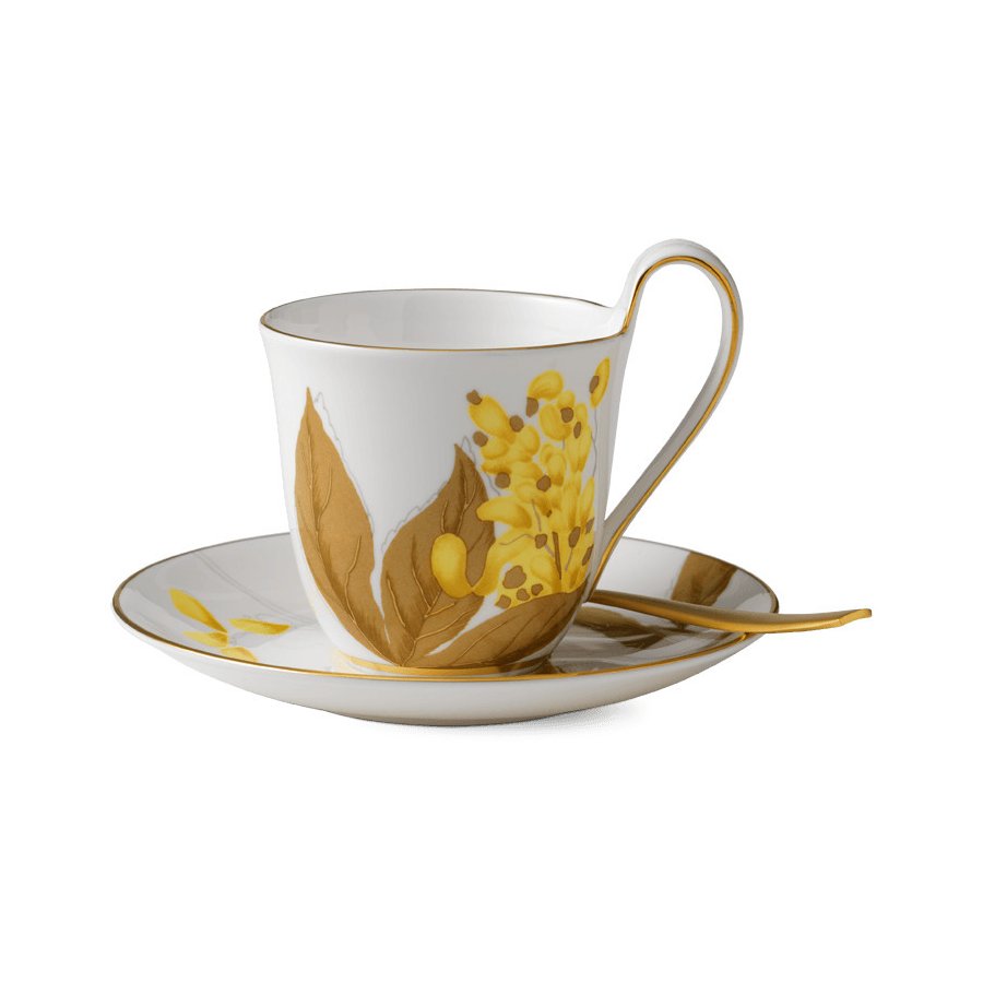 Royal Copenhagen Flora Højhankskop m. Underkop 27 cl, Guldregn