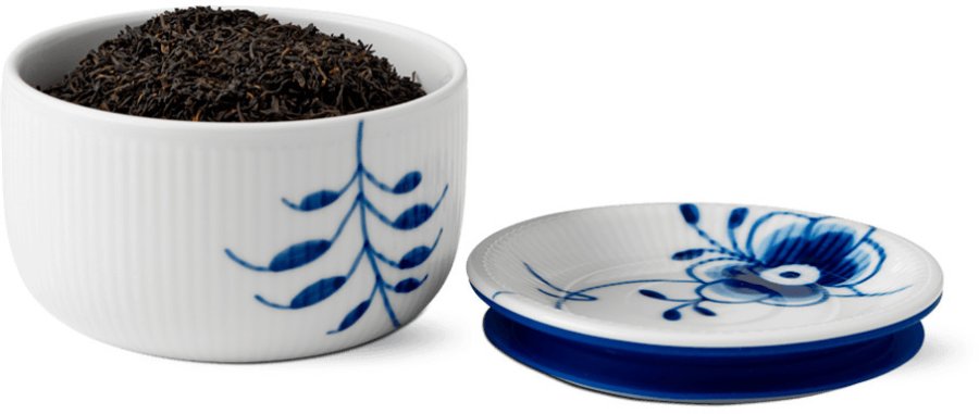 Royal Copenhagen Mega Blau Gerippt Vorratsdose Small