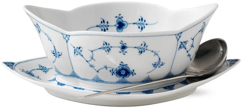 Royal Copenhagen Musselmalet Riflet Sovseskl