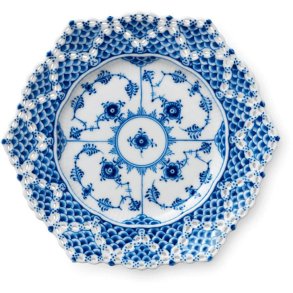 Royal Copenhagen Musselmalet Vollspitze Teller m. durchbrochener Kante 21 cm