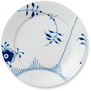Royal Copenhagen Blå Mega Riflet Tallerken Dekoration 2, 27 cm