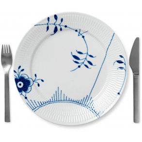 Royal Copenhagen Blå Mega Riflet Tallerken Dekoration 2, 27 cm