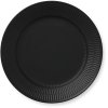 Royal Copenhagen Tallerken 27cm, Sort Riflet