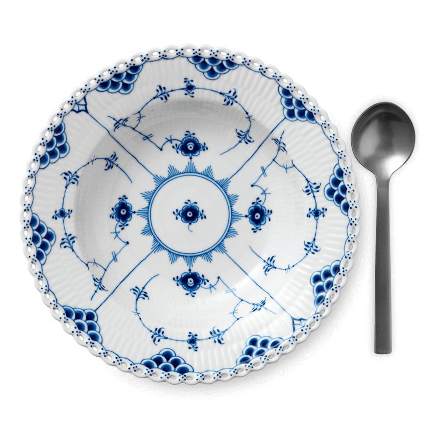 Royal Copenhagen Musselmalet Helblonde Dyb Tallerken 23 cm