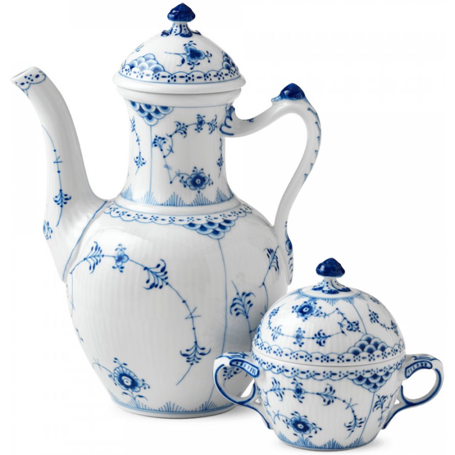 Royal Copenhagen Musselmalet Halvblonde Kaffekande 100 cl