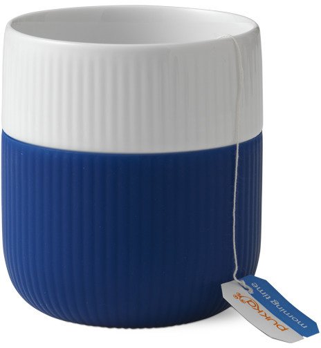 Royal Copenhagen Gerippt Contrast Becher 33 cl, Mega blau