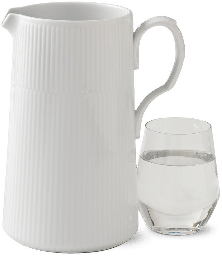 Royal Copenhagen Weiß Gerippt Kanne 1,5 L