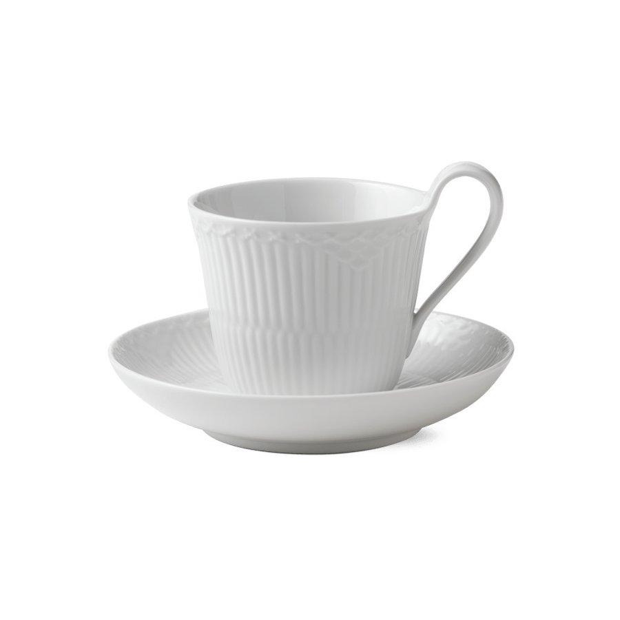 Royal Copenhagen Hvid Halvblonde Hjhankskop m. Underkop 25 cl