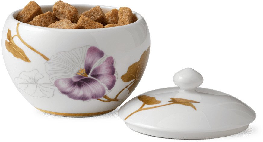 Royal Copenhagen Flora Zuckerdose mit Deckel, Winde