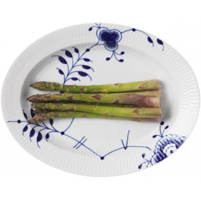 Royal Copenhagen Blå Mega Riflet Fad 30,5 cm