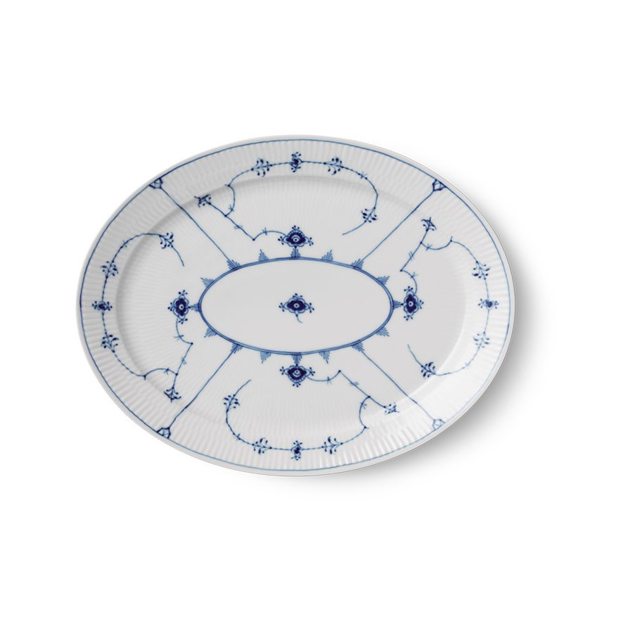 Royal Copenhagen Musselmalet Riflet Fad 34 cm