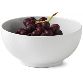 Royal Copenhagen Hvid Riflet Skål Ø21 cm