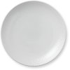 Royal Copenhagen Tallerken Coupe 19cm, Hvid Riflet