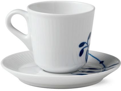 Royal Copenhagen Bl� Mega Riflet Espressokop m. Underkop 9 cl