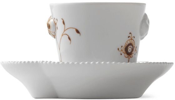 Royal Copenhagen Espressokop m. Underkop, Multifarvede Elements Mocca