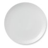 Royal Copenhagen Tallerken Coupe 27cm, Hvid Riflet