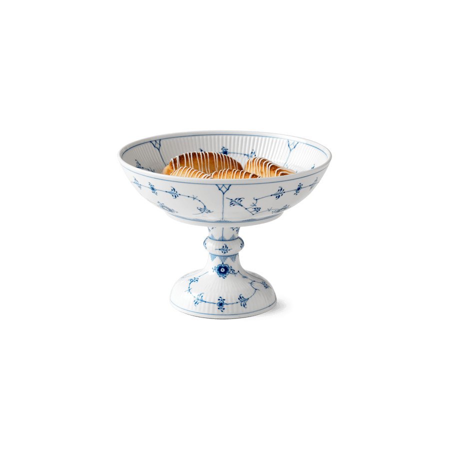Royal Copenhagen Musselmalet Riflet Skl P Fod 15 cm