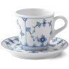 Royal Copenhagen Musselmalet Riflet Espressokop m. Underkop 9 cl