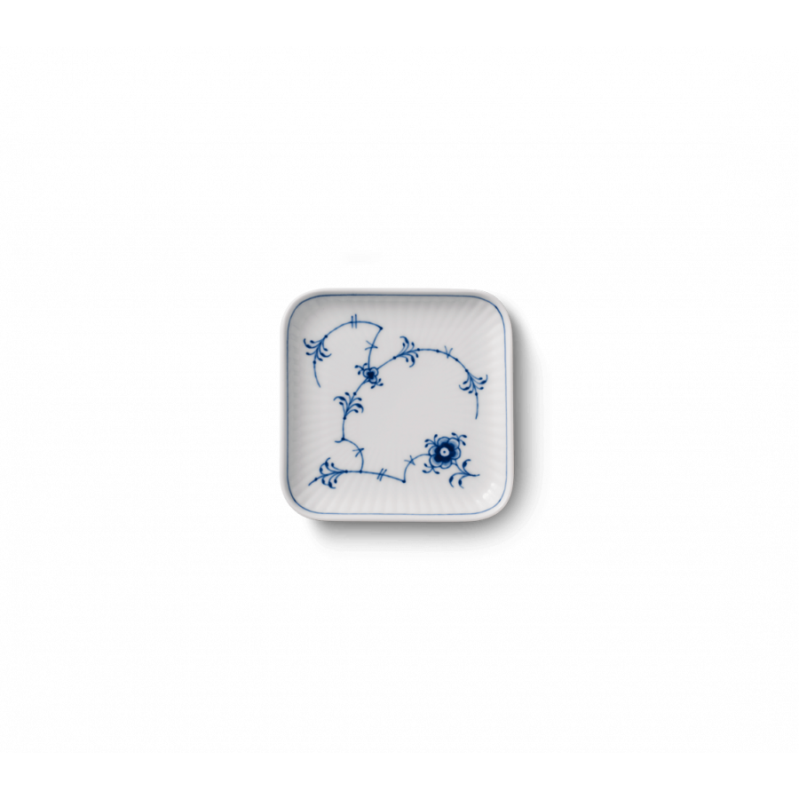 Royal Copenhagen Musselmalet Riflet Asiet Firkantet 9 cm