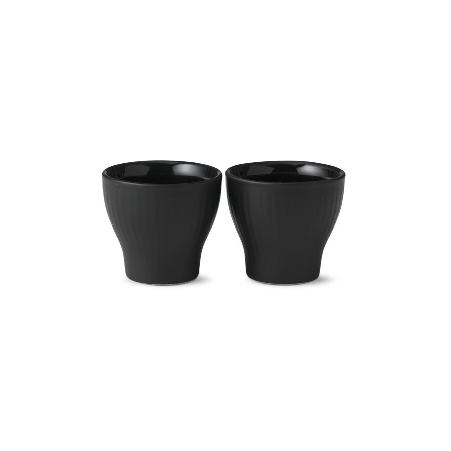 Royal Copenhagen ggebger 2Stk, Sort Riflet