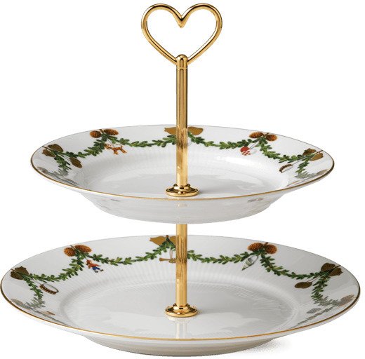 Royal Copenhagen Star Fluted Christmas Etagere 2 Lagen