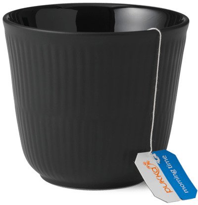 Royal Copenhagen Termokop 26cl, Sort Riflet