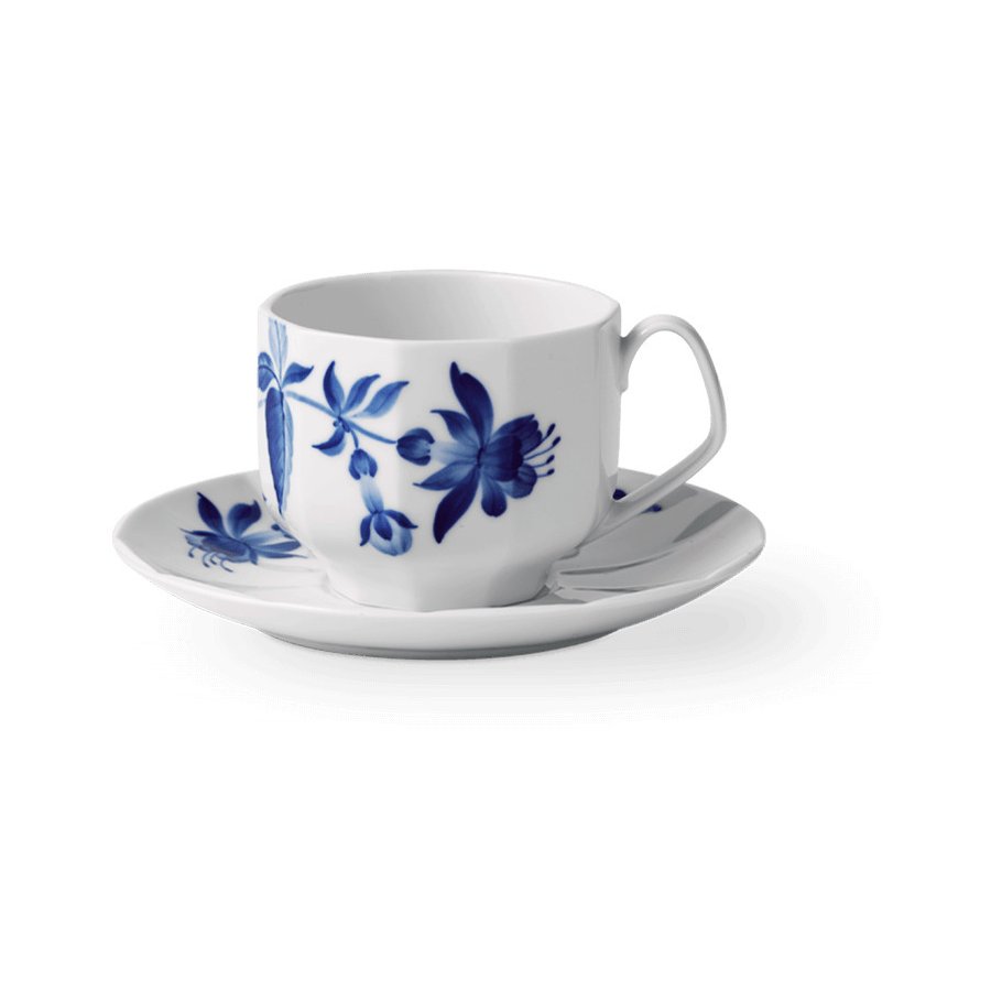 Royal Copenhagen Blomst Tasse mit Untertasse 22 cl, Fuchsia