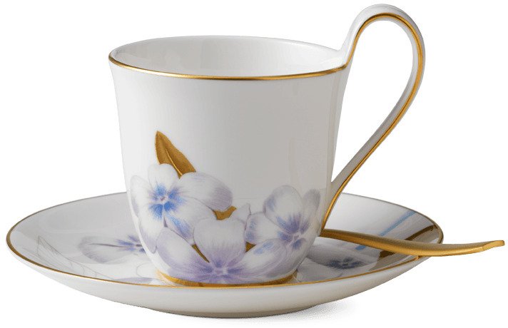 Royal Copenhagen Flora Hochhenkeltasse m. Untertasse 27 cl, Rhododendron