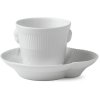 Royal Copenhagen Elements Weiß Espressotasse mit Untertasse 9 cl