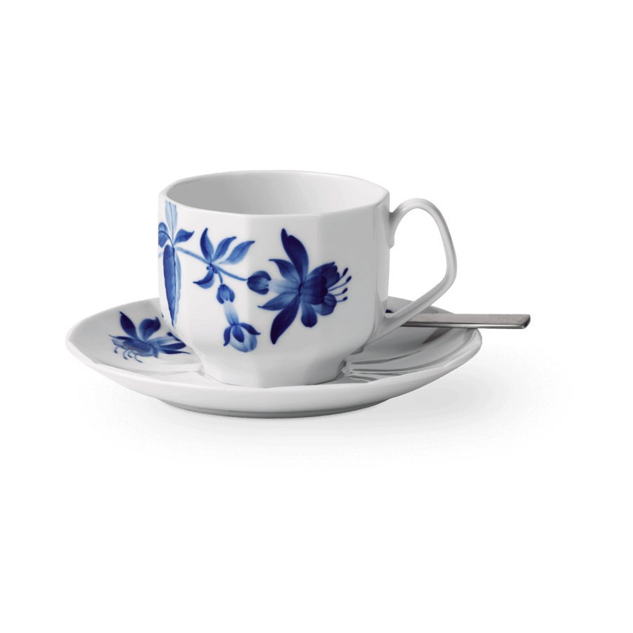 Royal Copenhagen Blomst Tasse mit Untertasse 22 cl, Fuchsia