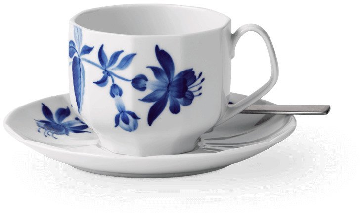 Royal Copenhagen Blomst Tasse mit Untertasse 22 cl, Fuchsia