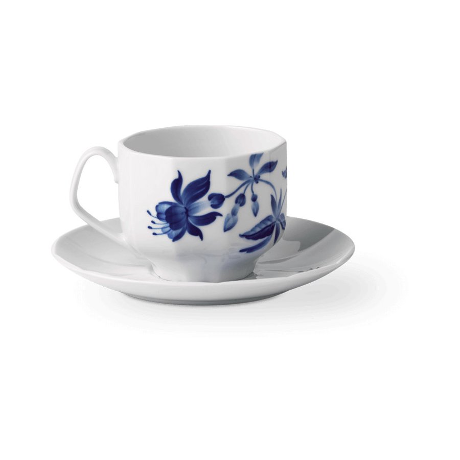 Royal Copenhagen Blomst Tasse mit Untertasse 22 cl, Fuchsia