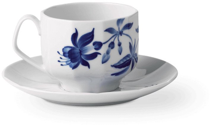 Royal Copenhagen Blomst Tasse mit Untertasse 22 cl, Fuchsia