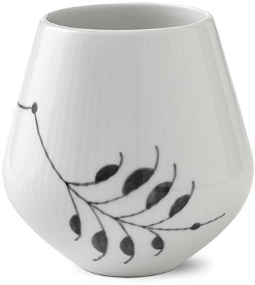 Royal Copenhagen Mega Schwarz Gerippt Vase Klein 12 cm