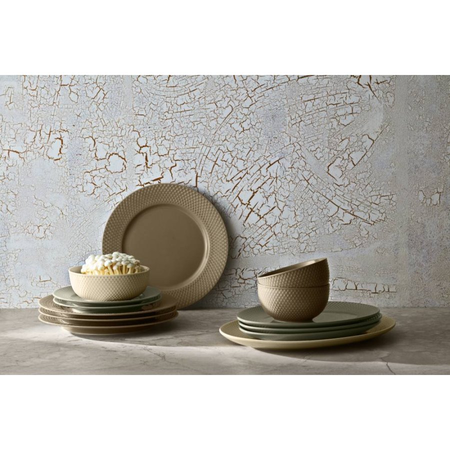 Lyngby Porcel�n Rhombe Earth Sk�l �13 cm, Clay