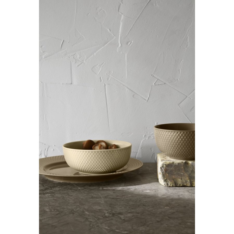 Lyngby Porcel�n Rhombe Earth Sk�l �15,5 cm, Marble
