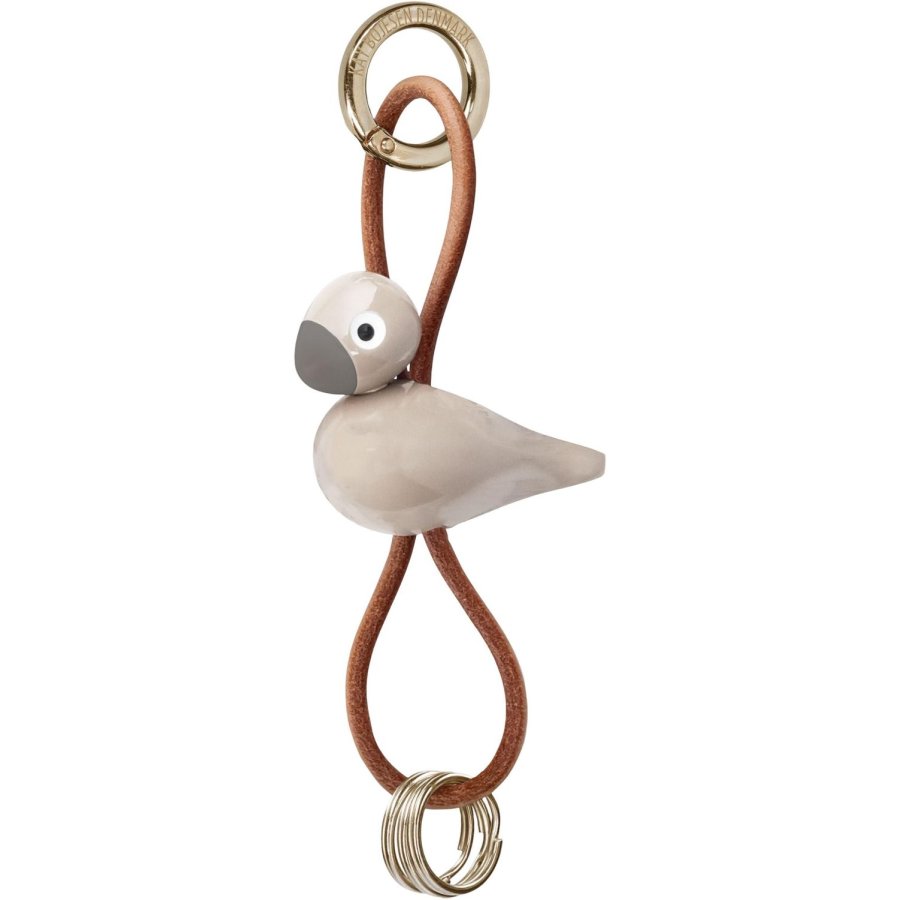 Kay Bojesen Schl&uuml;sselanh&auml;nger Vogel H6 cm, Sand/Gold