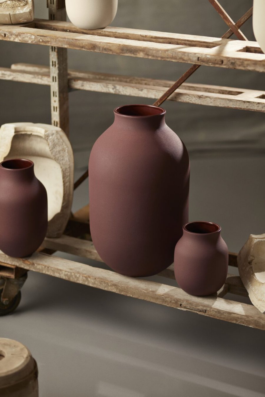 K�hler Studio Omaggio #1 Vase H31 cm, Bordeaux