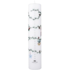 K�hler Hammersh�i Christmas Kalenderlys 2026 �5/H25 cm, Hvid