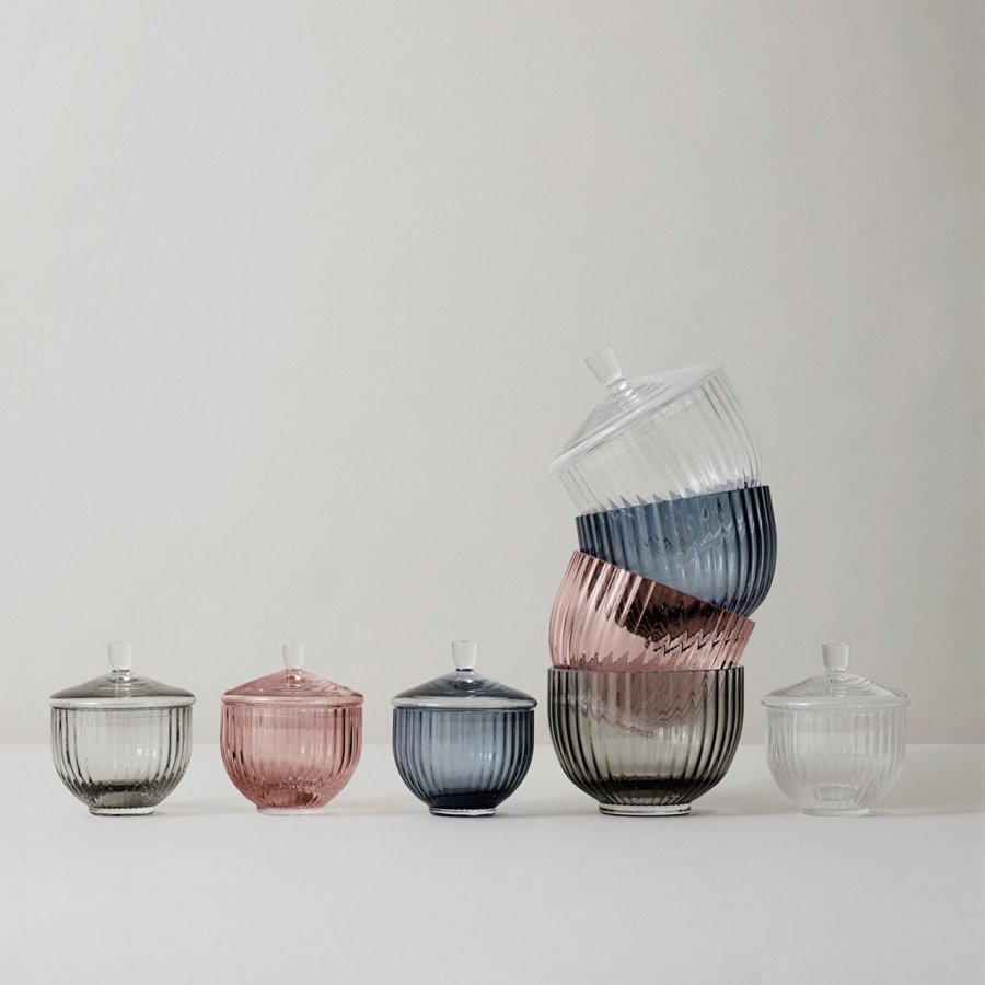 Lyngby Porceln Bonbonniere 10 Glas, Clear