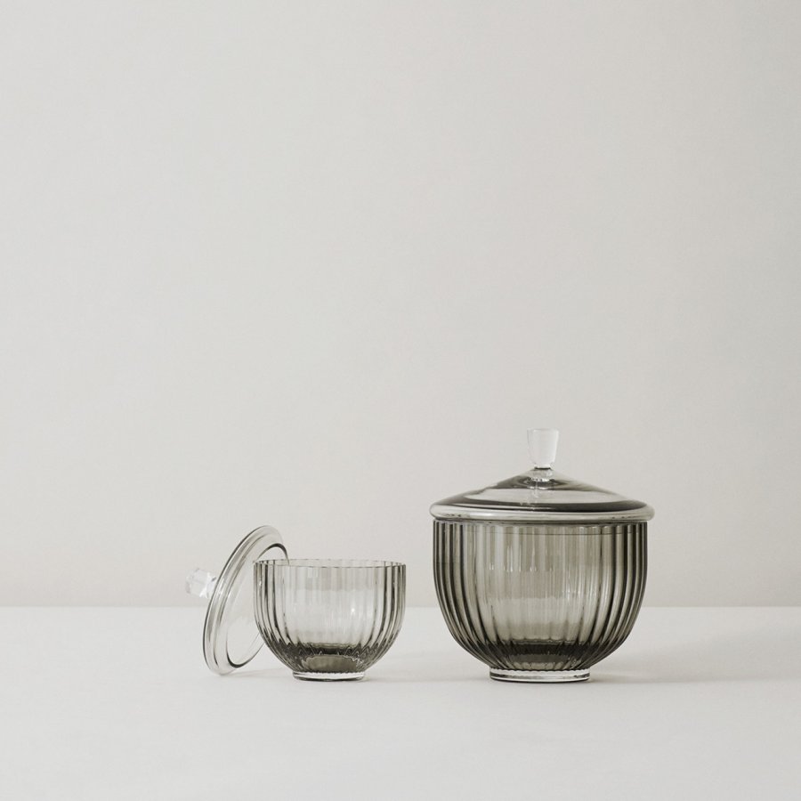 Lyngby Porceln Bonbonniere 10 Glas, Smoke