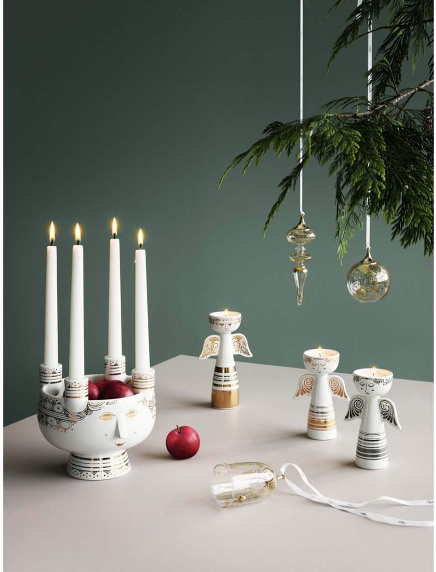 Bjrn Wiinblad Luciabrud, adventsstage, slv, H 15 cm