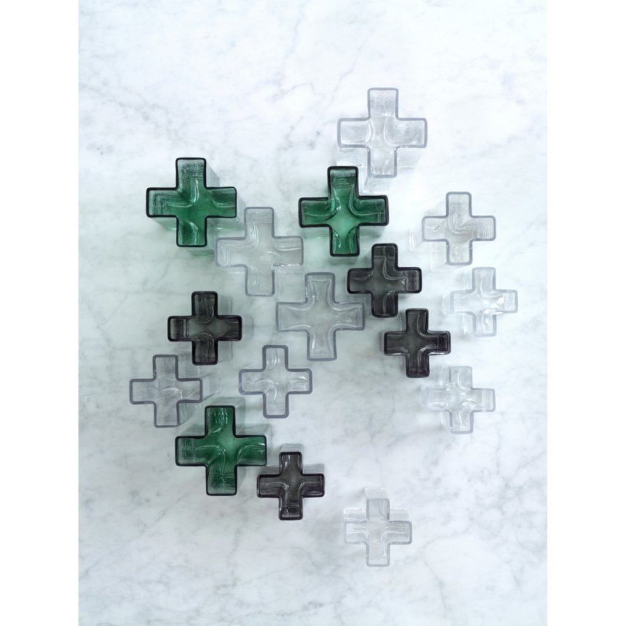 Holmegaard Crosses Vase, klar, H 25 cm