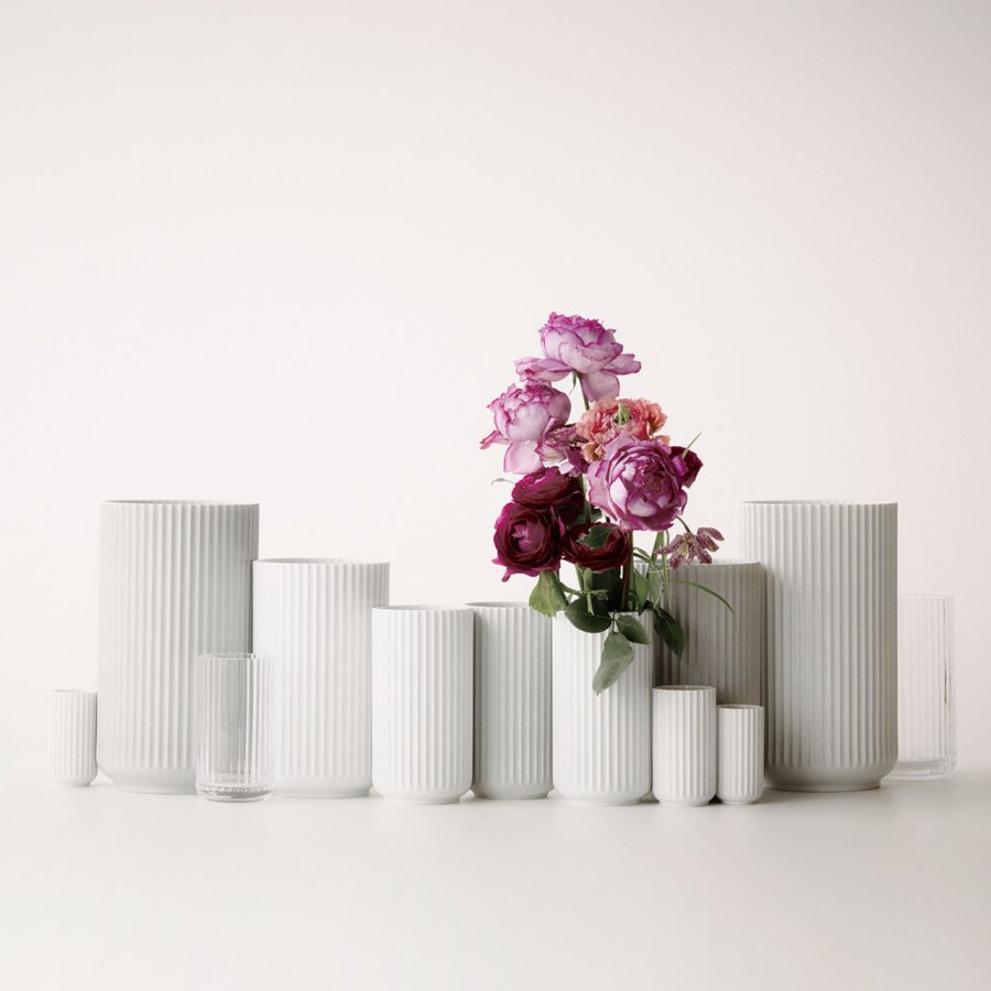 Lyngby Porceln Vase H12,5 cm, Hvid