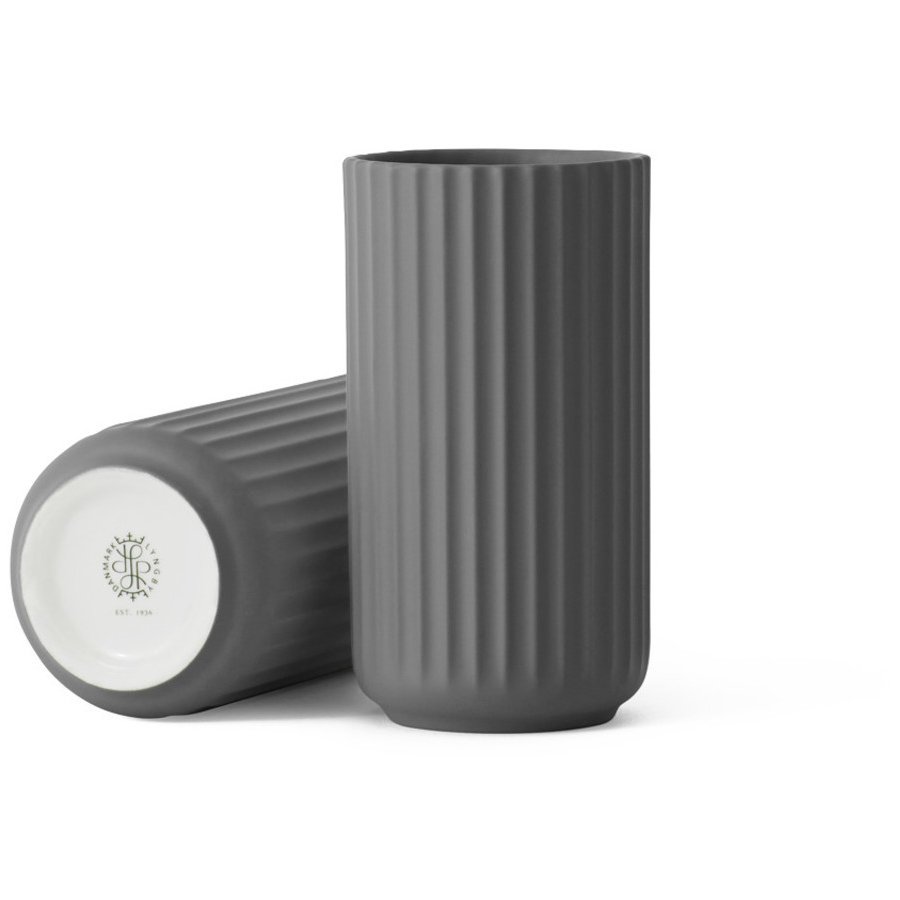 Lyngby Vase 20cm, dark grey